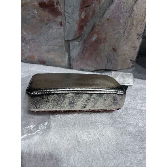 Nicole Miller Gold Mermaid Sequin Convertible Clutch Gold Chain Strap NEW - Picture 4 of 13